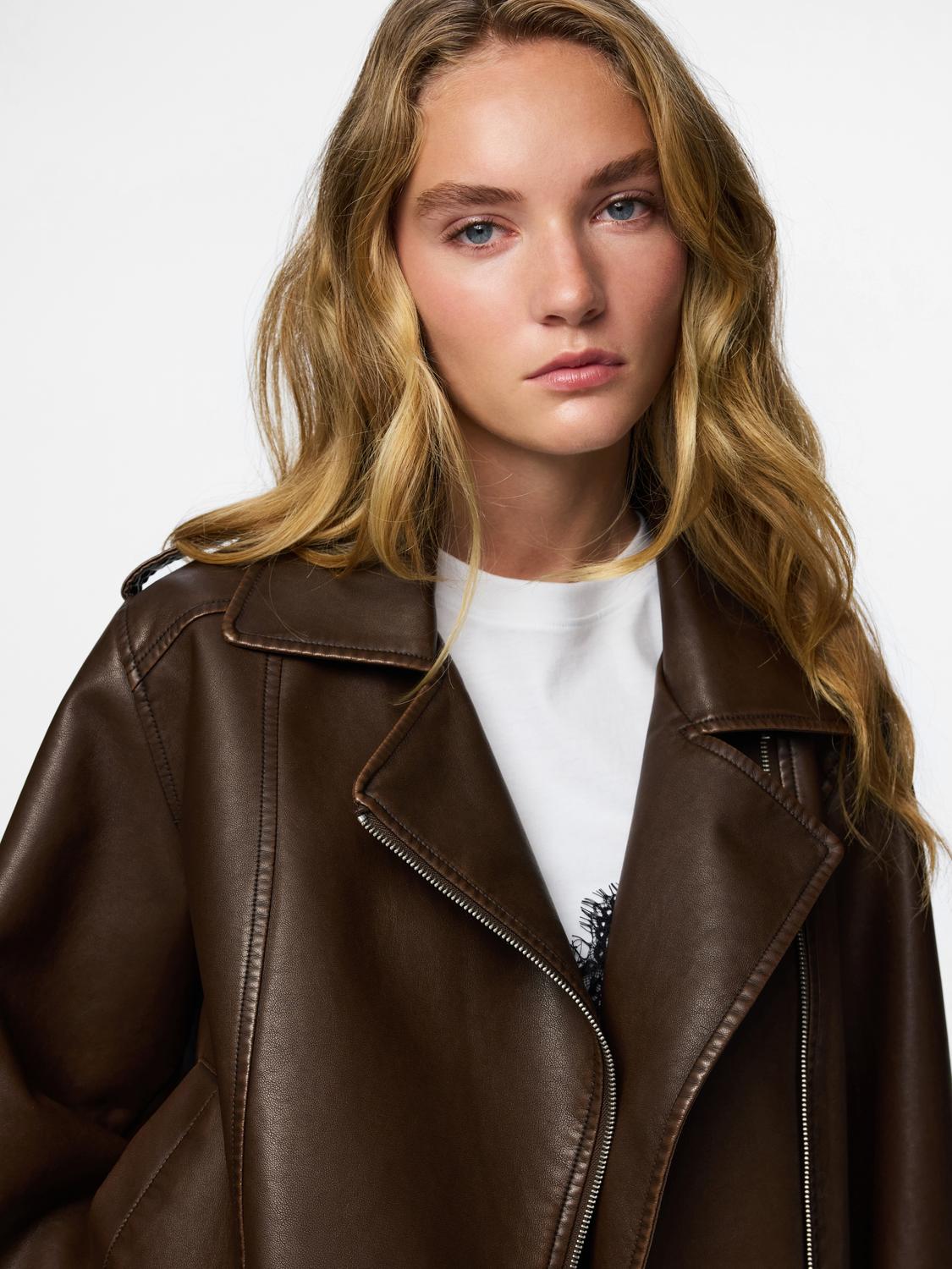 PCJOSIE Biker - Hot Fudge - VERO MODA & VILA Bergvik